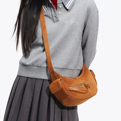 Liqueur Crescent Bag-Suede