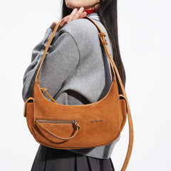 Liqueur Crescent Bag-Suede