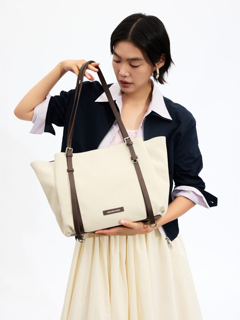 Donut Tote Bag - Denim/Canvas AMAZING SONG