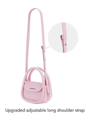 Amazing Song pink handbag with upgraded adjustable long shoulder strap, product detail view