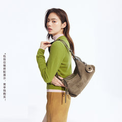 Donut Hobo Bag - Suede