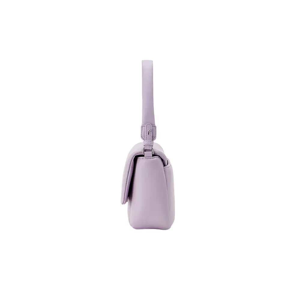 Side view of pastel purple handbag with top handle, Amazing Song official website product