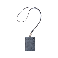 Amazing Song dark gray cardholder with lanyard, simple design, front logo