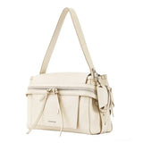 Cheese Roll Briefcase - Large - White with Headphone Bag