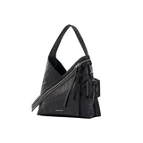 Cheese Roll Shoulder Bag - Black with Headphone Bag