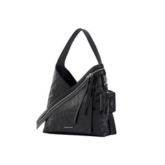 Cheese Roll Shoulder Bag - Black with Headphone Bag