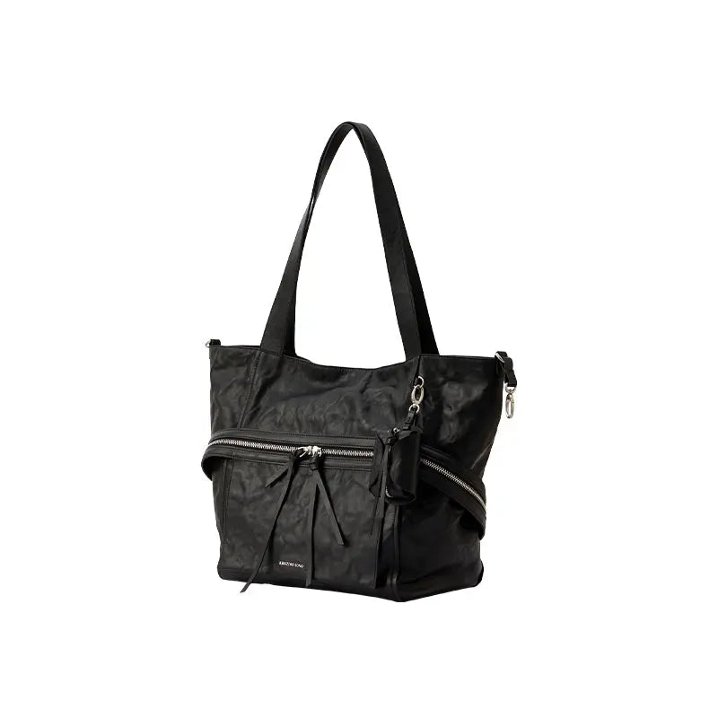 Cheese Roll Tote Bag - Black with Headphone Bag