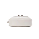 White leather handbag base with silver hardware, Amazing Song accessories