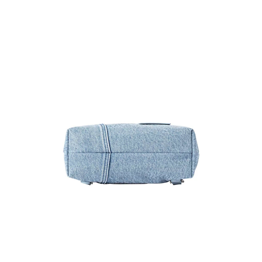 Light blue denim bag flat lay on white background from Amazing Song official website