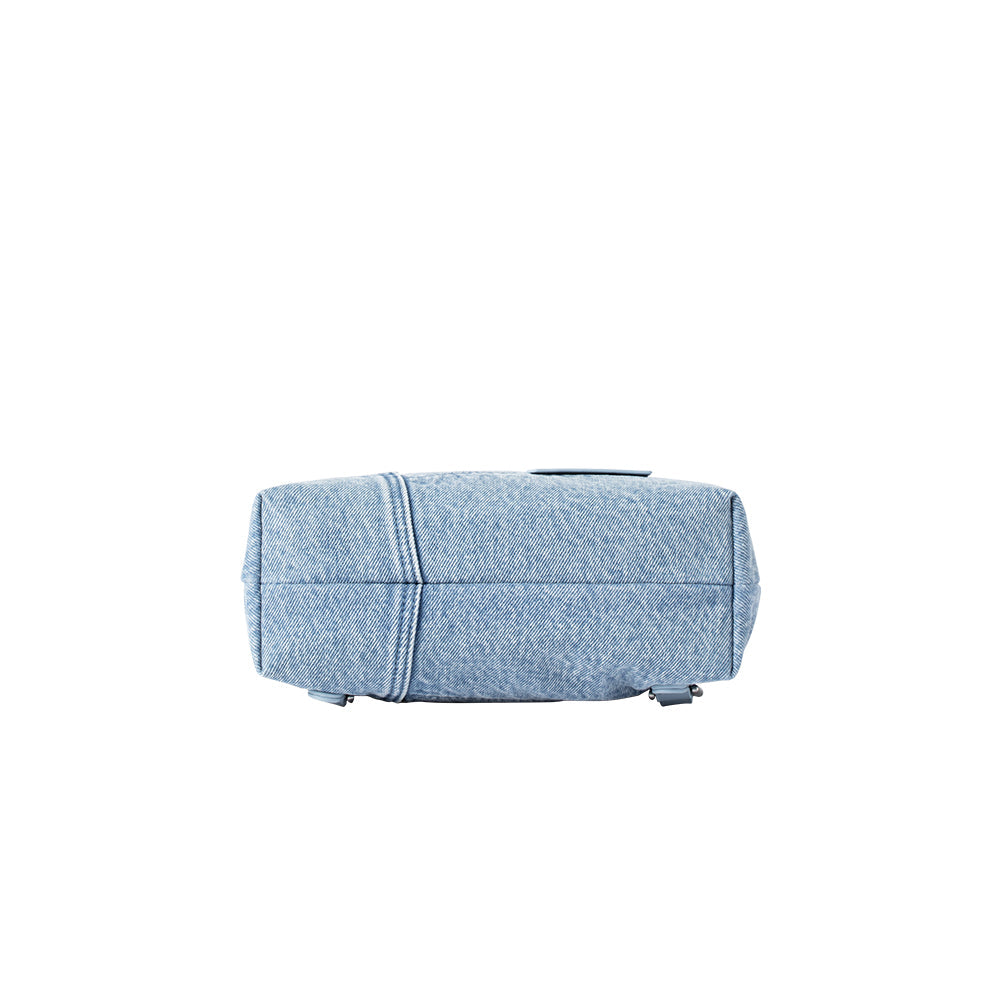 Light blue denim bag flat lay on white background from Amazing Song official website