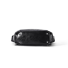 Black leather bag bottom view with metal studs, Amazing Song official website