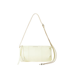 Cream shoulder bag with adjustable strap, minimalist style on Amazing Song official website