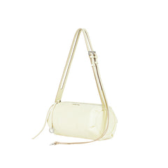 Cream cylinder shoulder bag with adjustable strap, Amazing Song official website