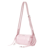 Light pink cylindrical shoulder bag with adjustable strap, Amazing Song official accessory