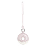 Pink donut-shaped keychain accessory with strap, Amazing Song website product