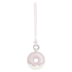Pink donut-shaped keychain accessory with strap, Amazing Song website product