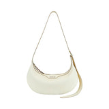 White crescent shoulder bag with adjustable strap, Amazing Song official website product