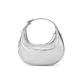 Silver crescent shoulder bag with top handle, Amazing Song official site product image