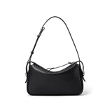 Sleek black shoulder bag with adjustable strap on white background, Amazing Song official site