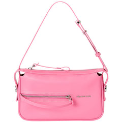 Amazing Song pink shoulder bag with front zipper pocket and adjustable strap