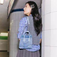 Denim Hobo Backpack - Mini