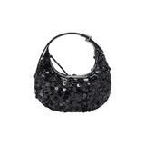Black sequin handbag with rounded shape from Amazing Song official website