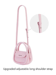 Amazing Song pink handbag with upgraded adjustable long shoulder strap, product detail view