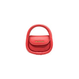 Amazing Song red mini handbag with round handle on white background
