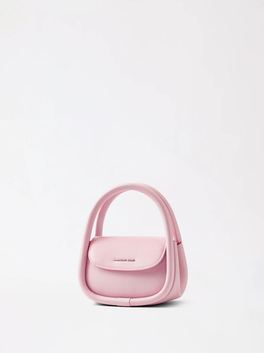AMAZING SONG soft oval bread bag in genuine leather, medium size