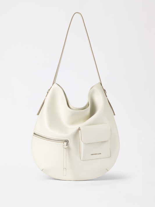 AMAZING SONG liqueur hobo bag in warm caramel genuine leather with a soft slouchy shape