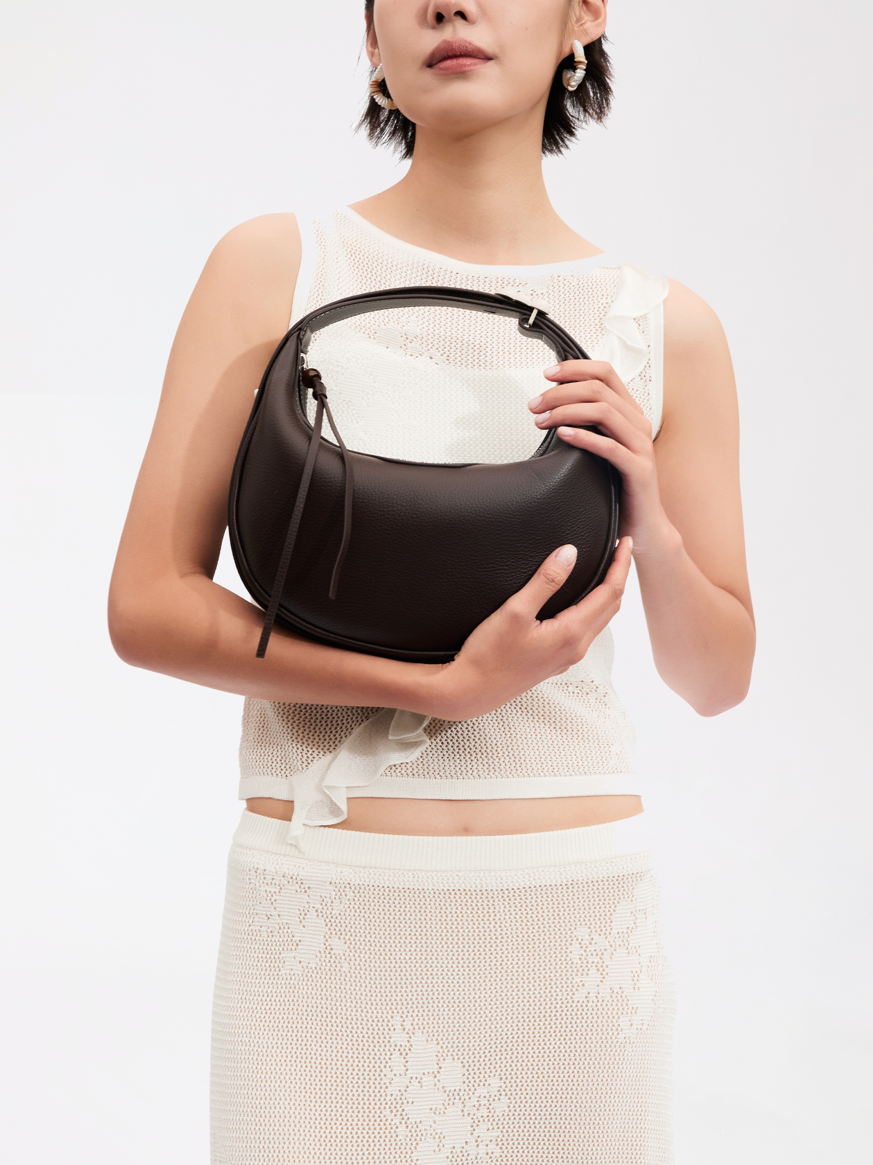 Half Moon Bag - Small - Top-Grain Leather AMAZING SONG