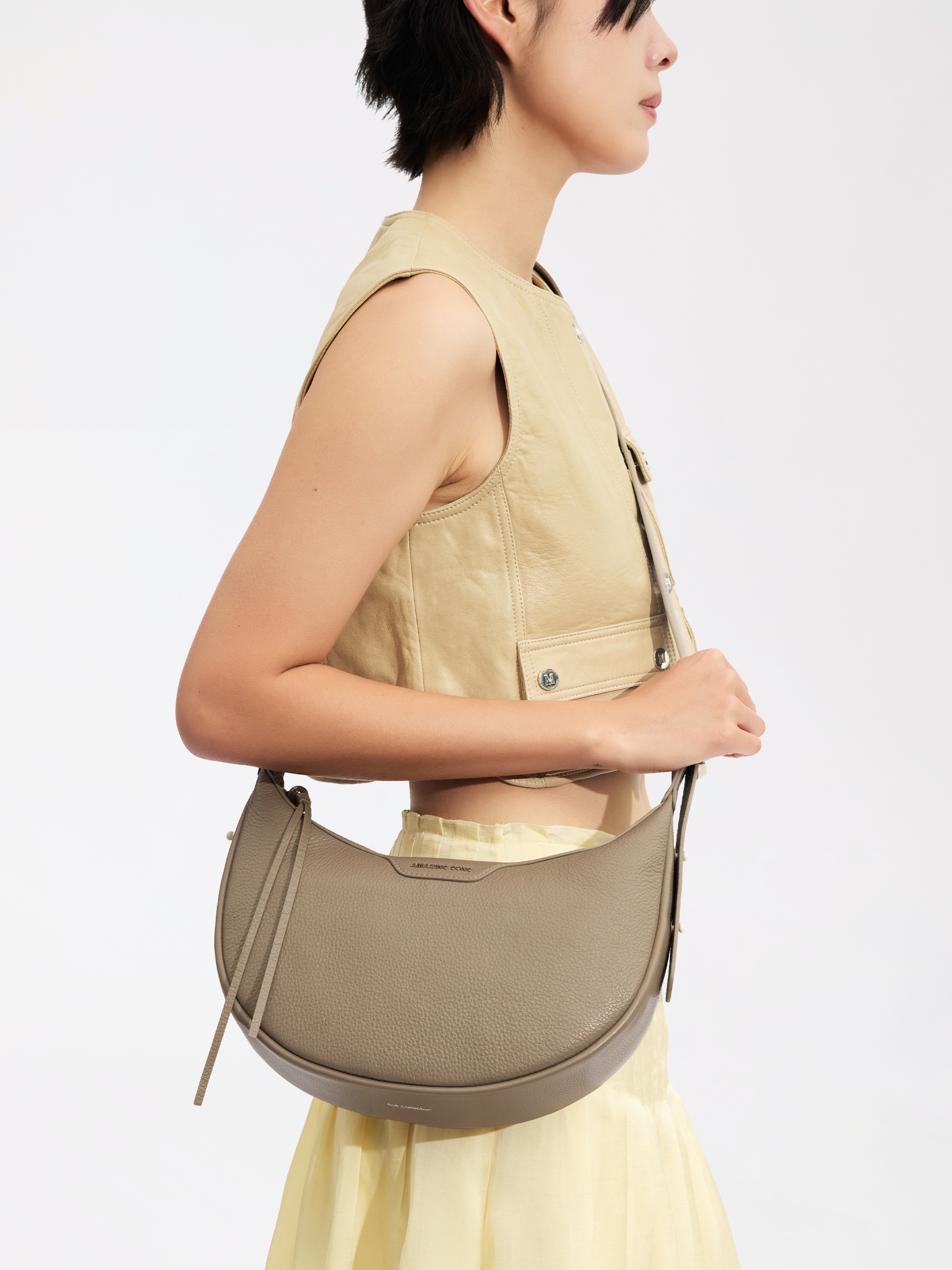 Half Moon Bag - Small - Top-Grain Leather AMAZING SONG