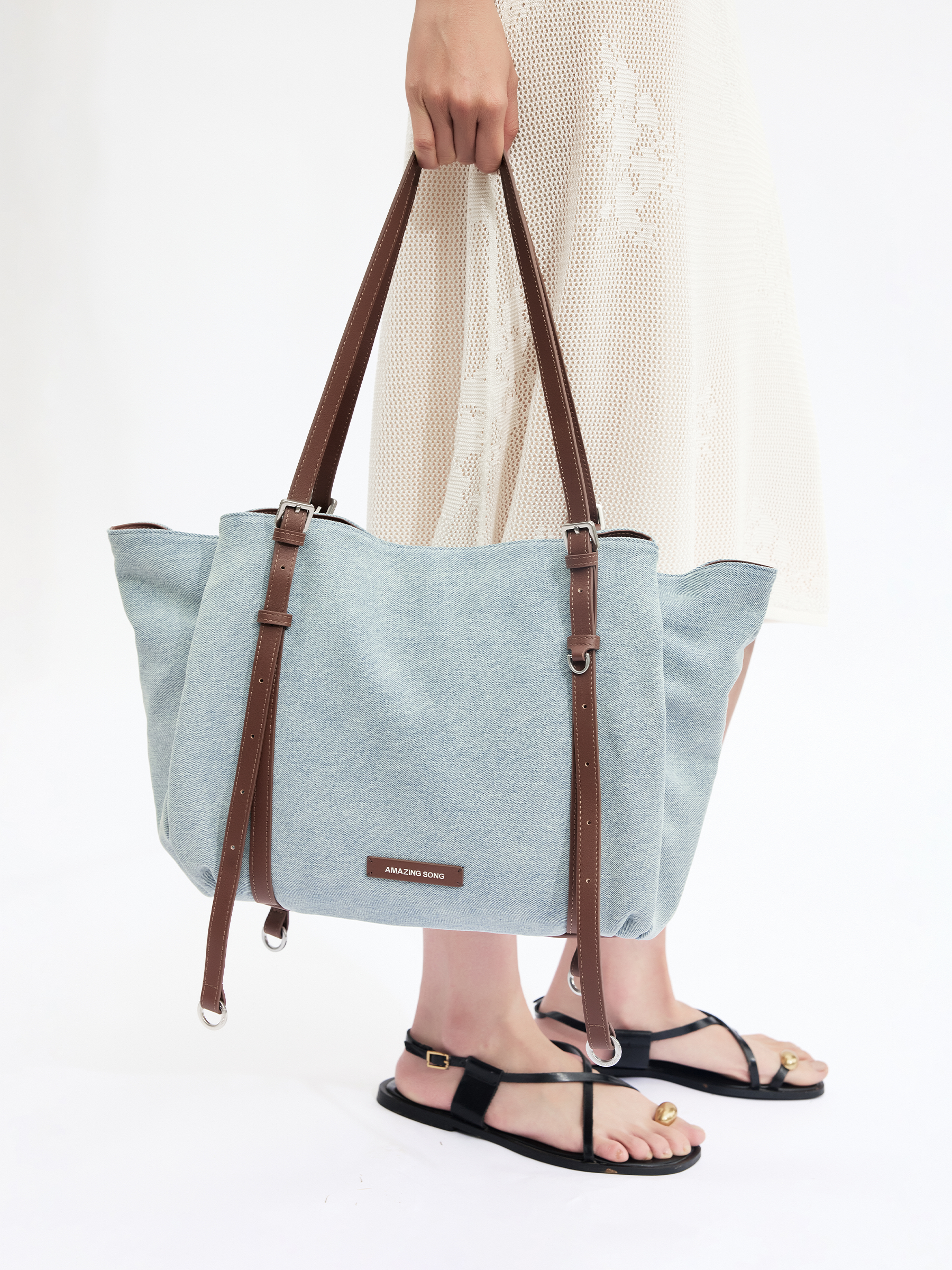 Donut Tote Bag - Denim/Canvas AMAZING SONG