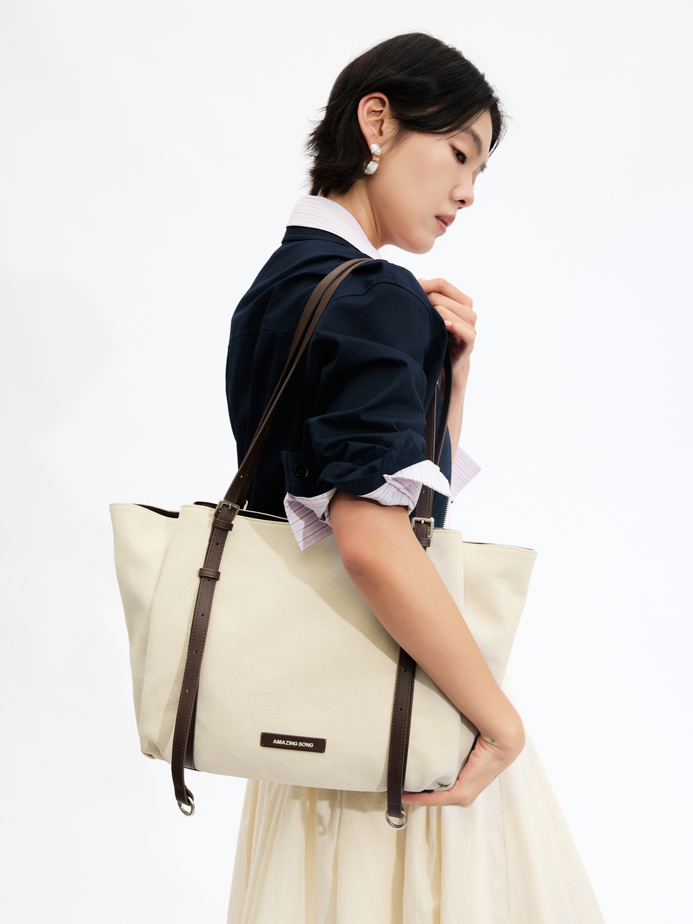 Donut Tote Bag - Denim/Canvas AMAZING SONG