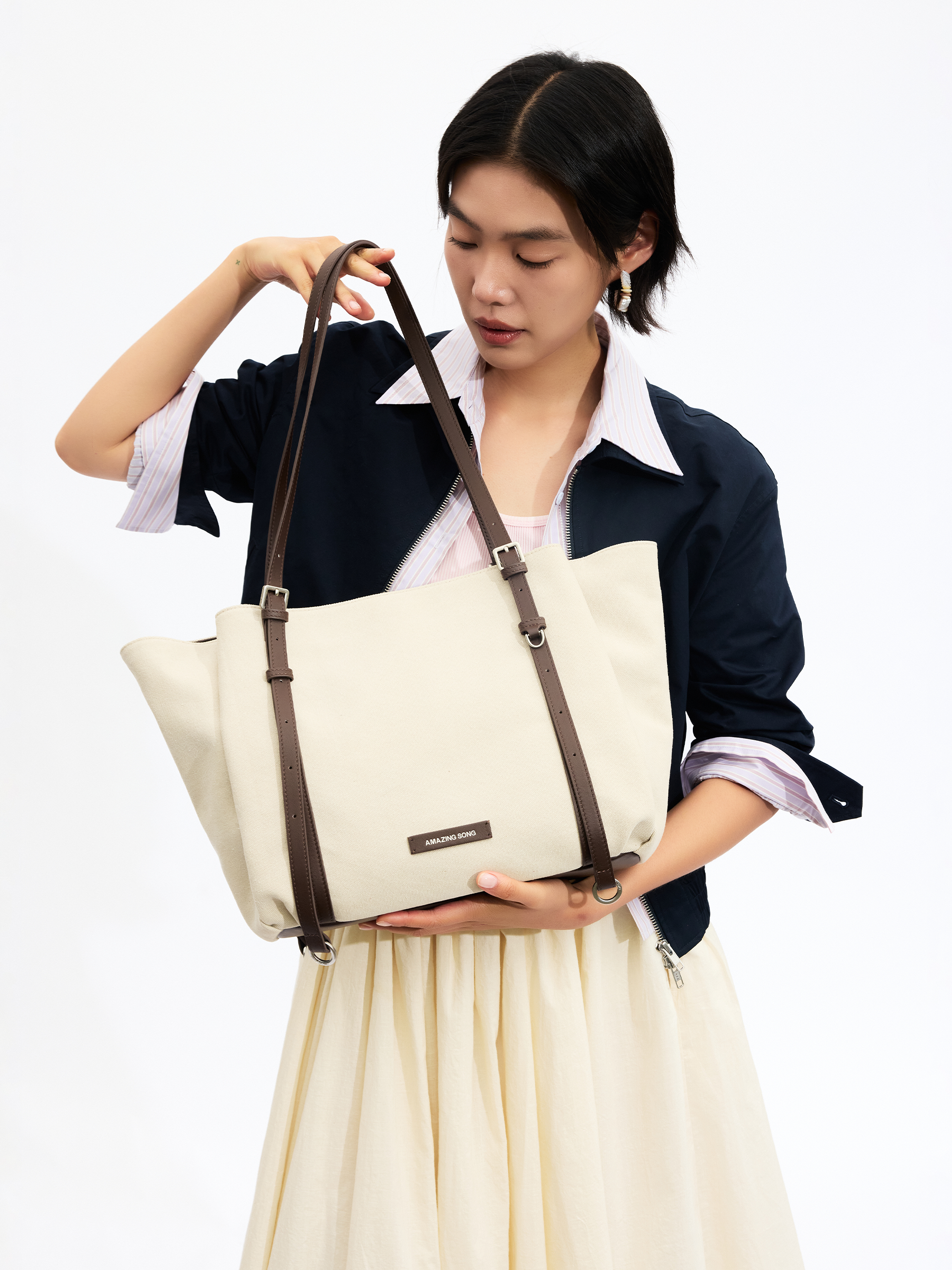 Donut Tote Bag - Denim/Canvas AMAZING SONG