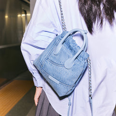 Denim Hobo Backpack - Small