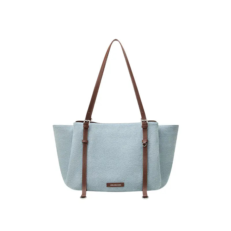 Donut Tote Bag - Denim/Canvas