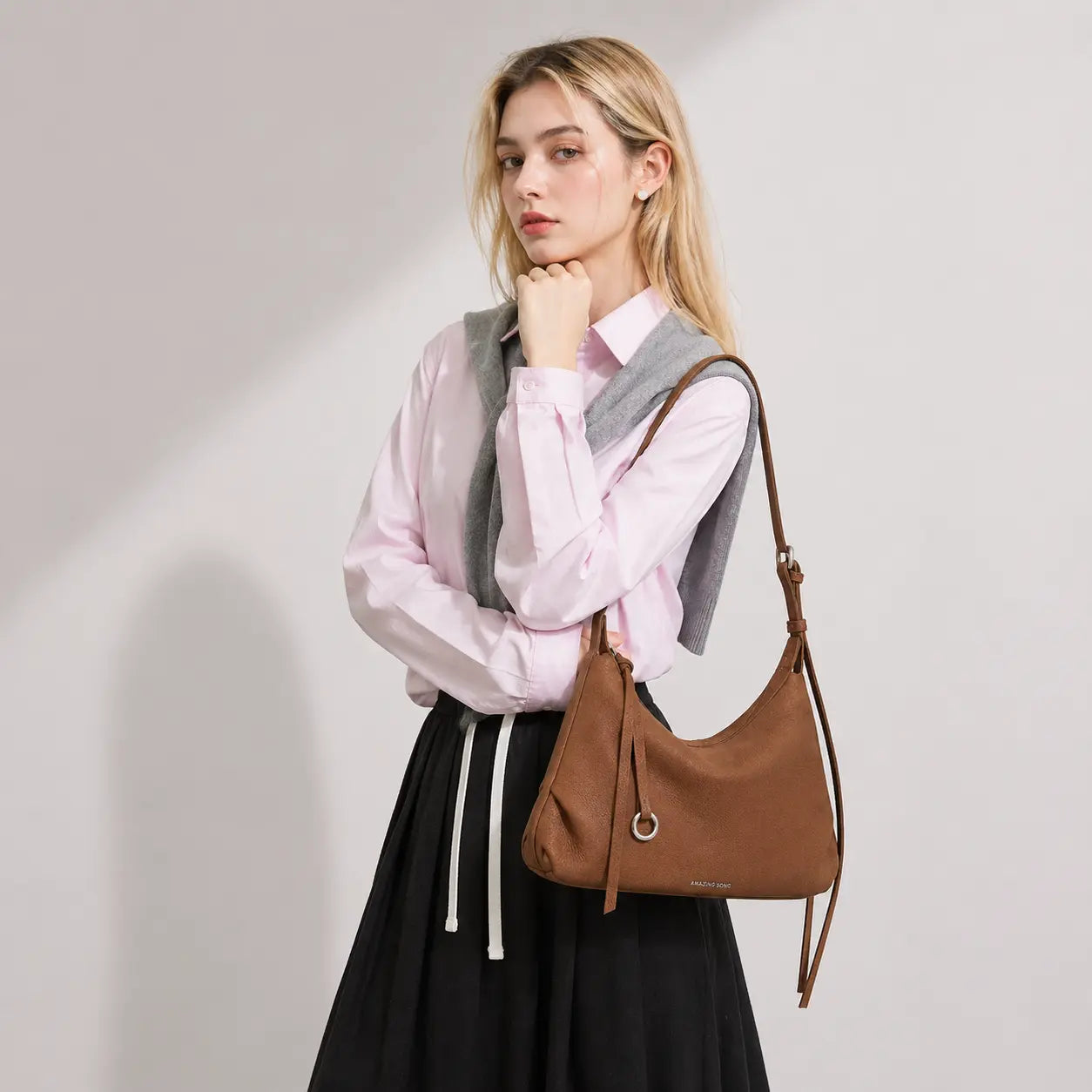 Donut Hobo Bag Top -Grain Cowhide – Small