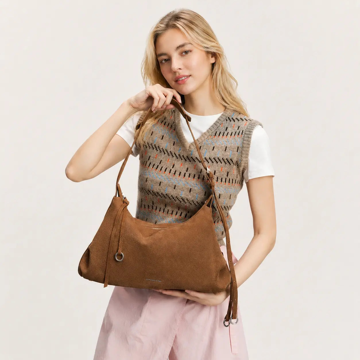 Donut Hobo Bag Top  -Grain Cowhide – Large