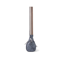 Stylish blue guitar case with striped handle, Amazing Song official website product
