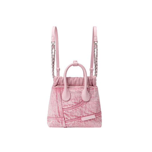 Denim Hobo Backpack - Mini