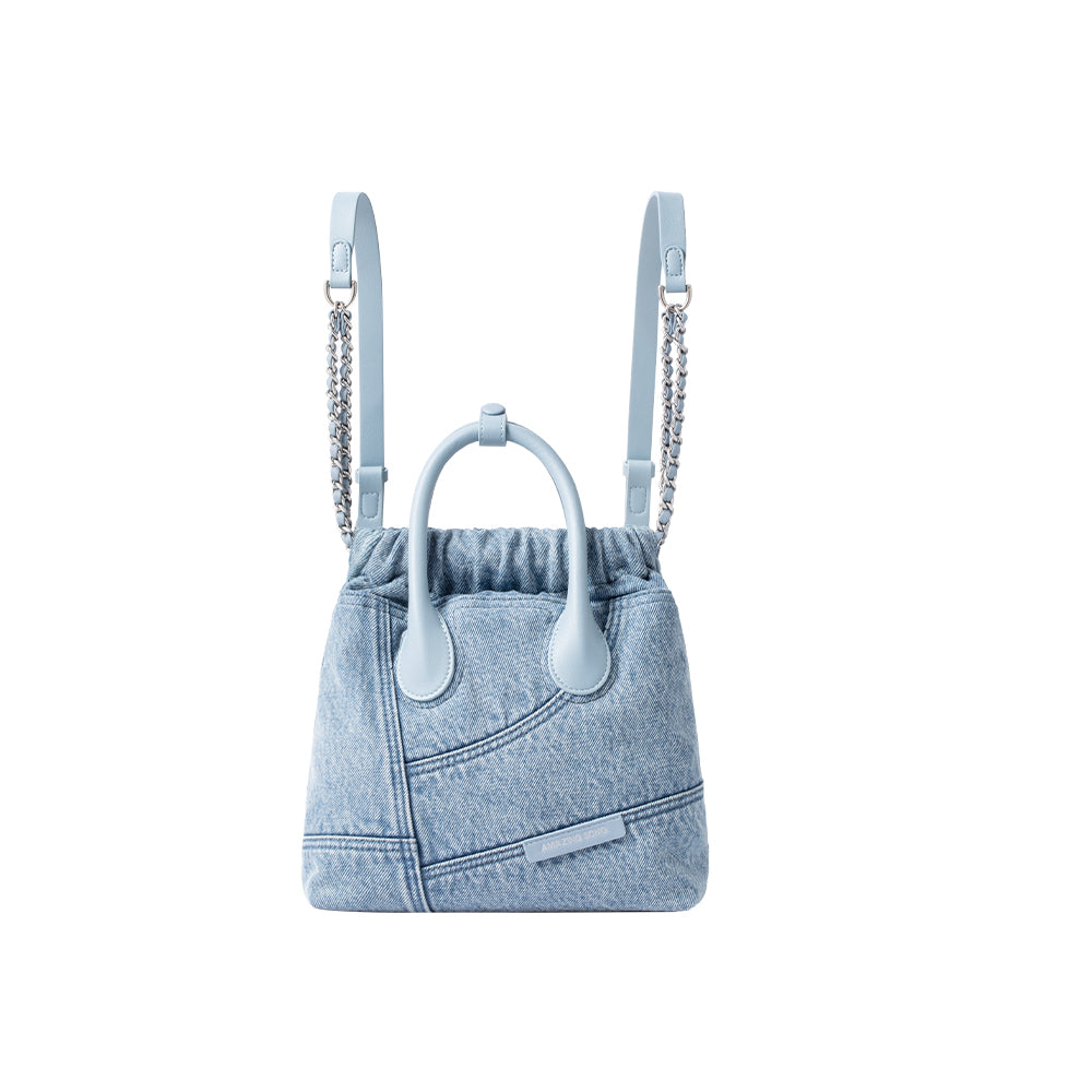 Denim Hobo Backpack - Small