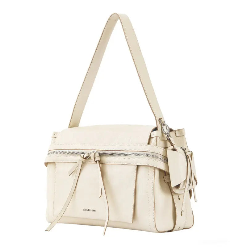 Cheese Roll Briefcase - Large - White with Headphone Bag