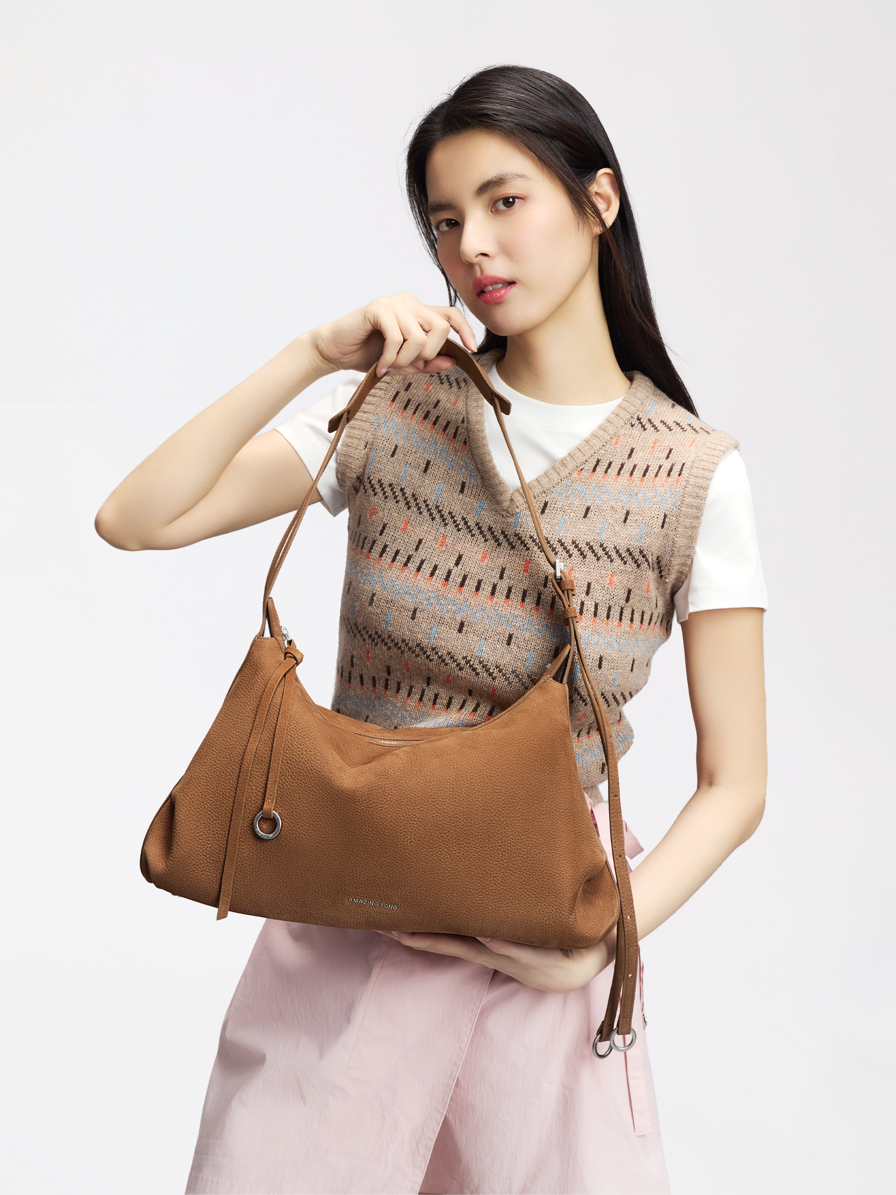Donut Hobo Bag Top  -Grain Cowhide – Large AMAZING SONG