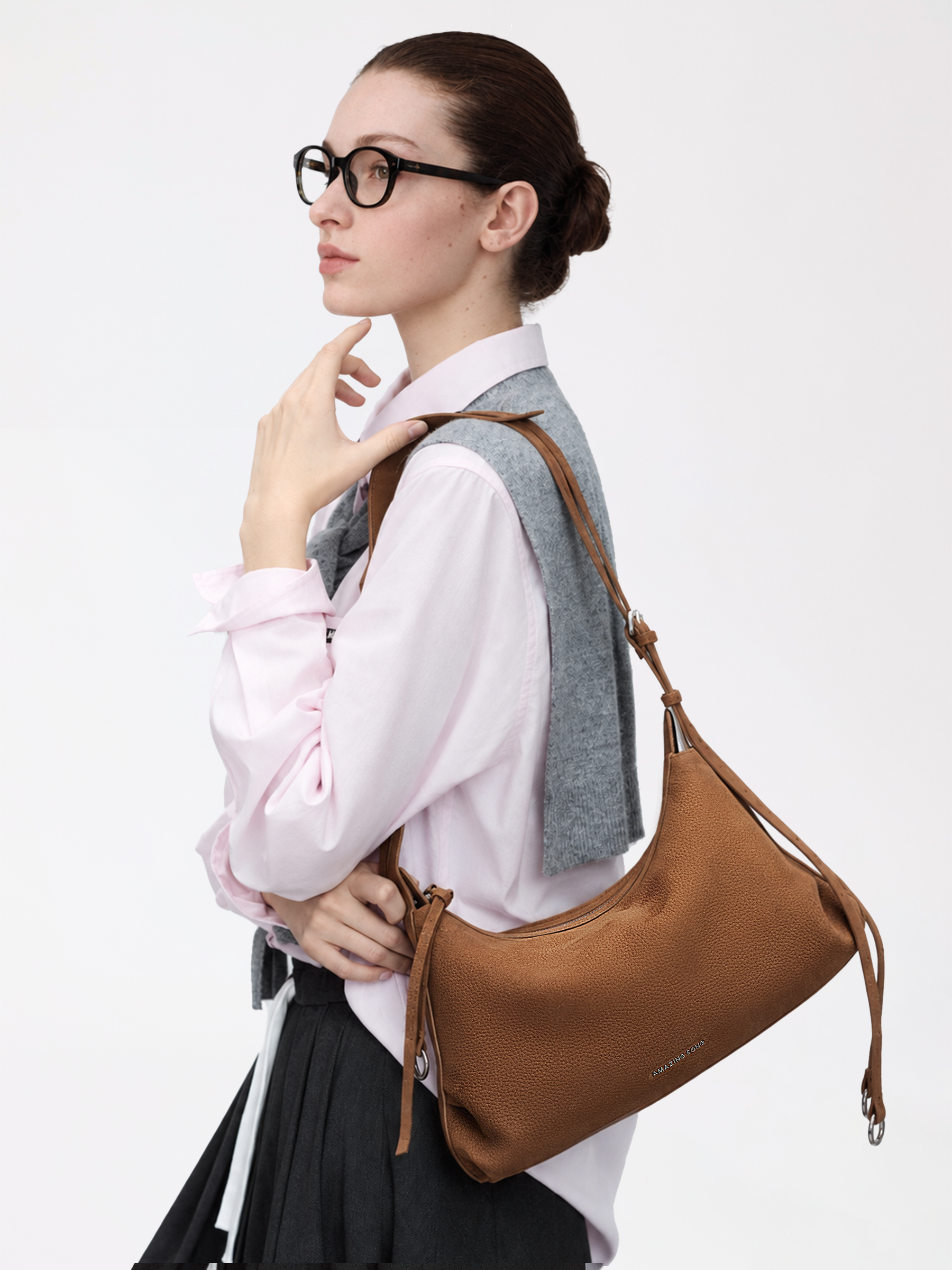 Donut Hobo Bag Top -Grain Cowhide – Small AMAZING SONG