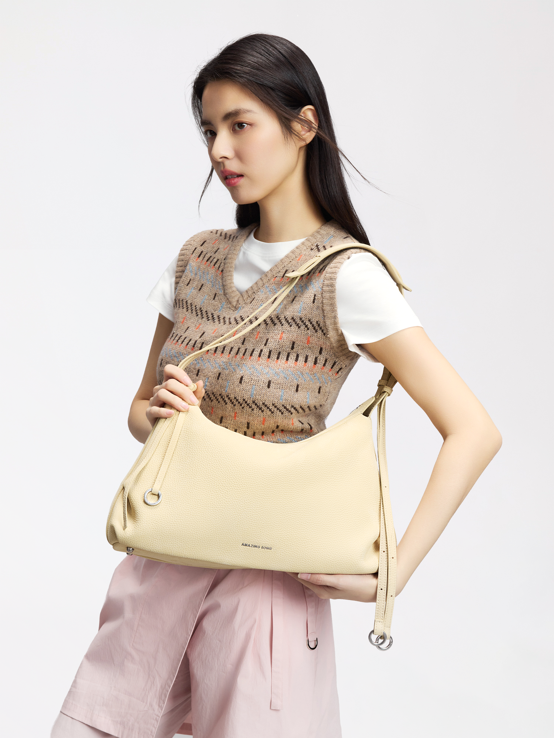 Donut Hobo Bag Top  -Grain Cowhide – Large AMAZING SONG