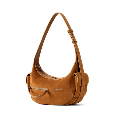 Liqueur Crescent Bag-Suede