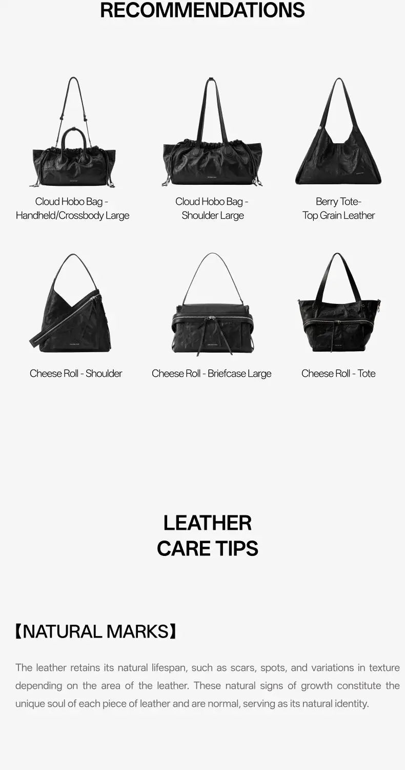 Toast Bag Top Grain Leather - Large