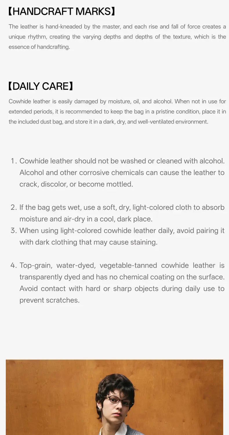 Toast Bag Top Grain Leather - Large