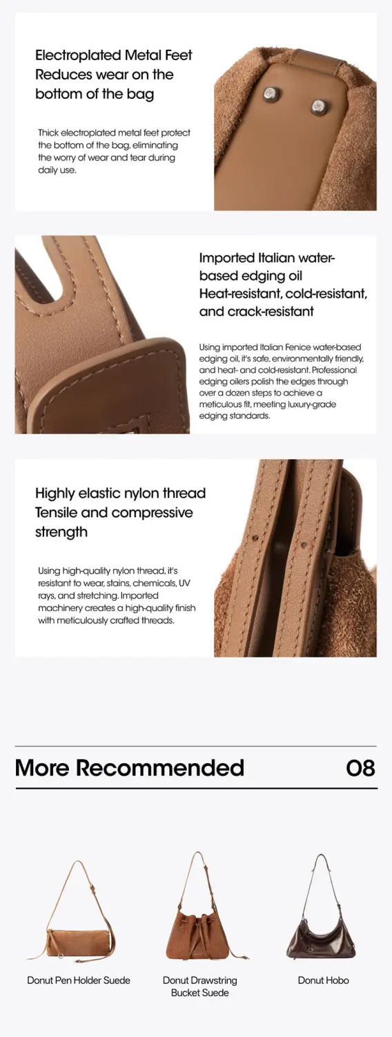 Donut Hobo Bag - Suede